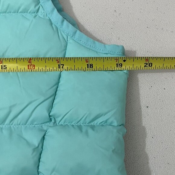 Eddie Bauer Puffer Vest Duck Down Filled Kids L 14 Mint Green - Picture 9 of 10